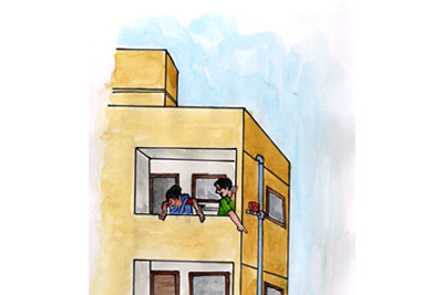 Water supply line with flow feedback system - Photo