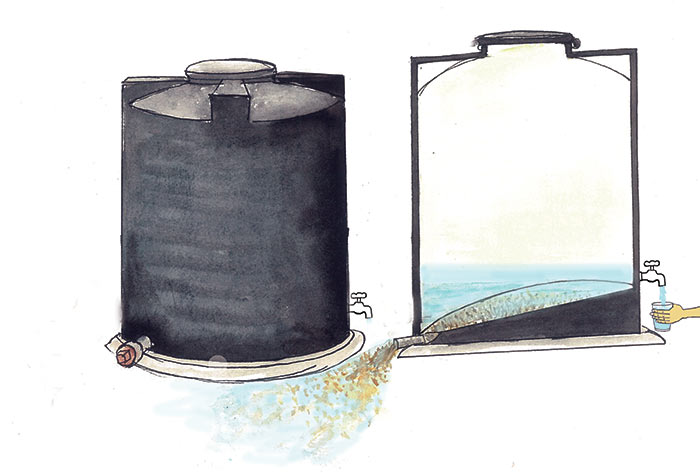 Easy cleaning water tank - Photo