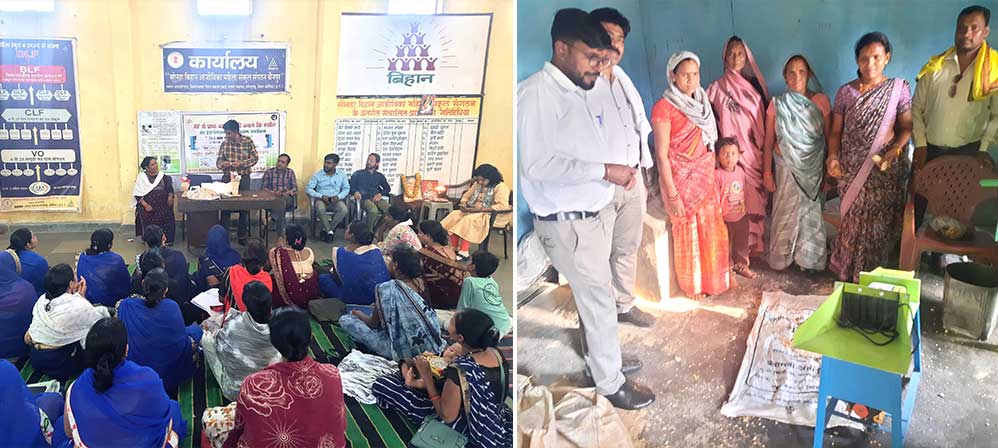 Empowering women in Chhattisgarh! NIF-India team trained over 100 SHG women in MCB district on grassroots innovations like improved dal mill, rice grain sorting machine & more. Collaboration with district admin & BIHAN mission to boost livelihoods