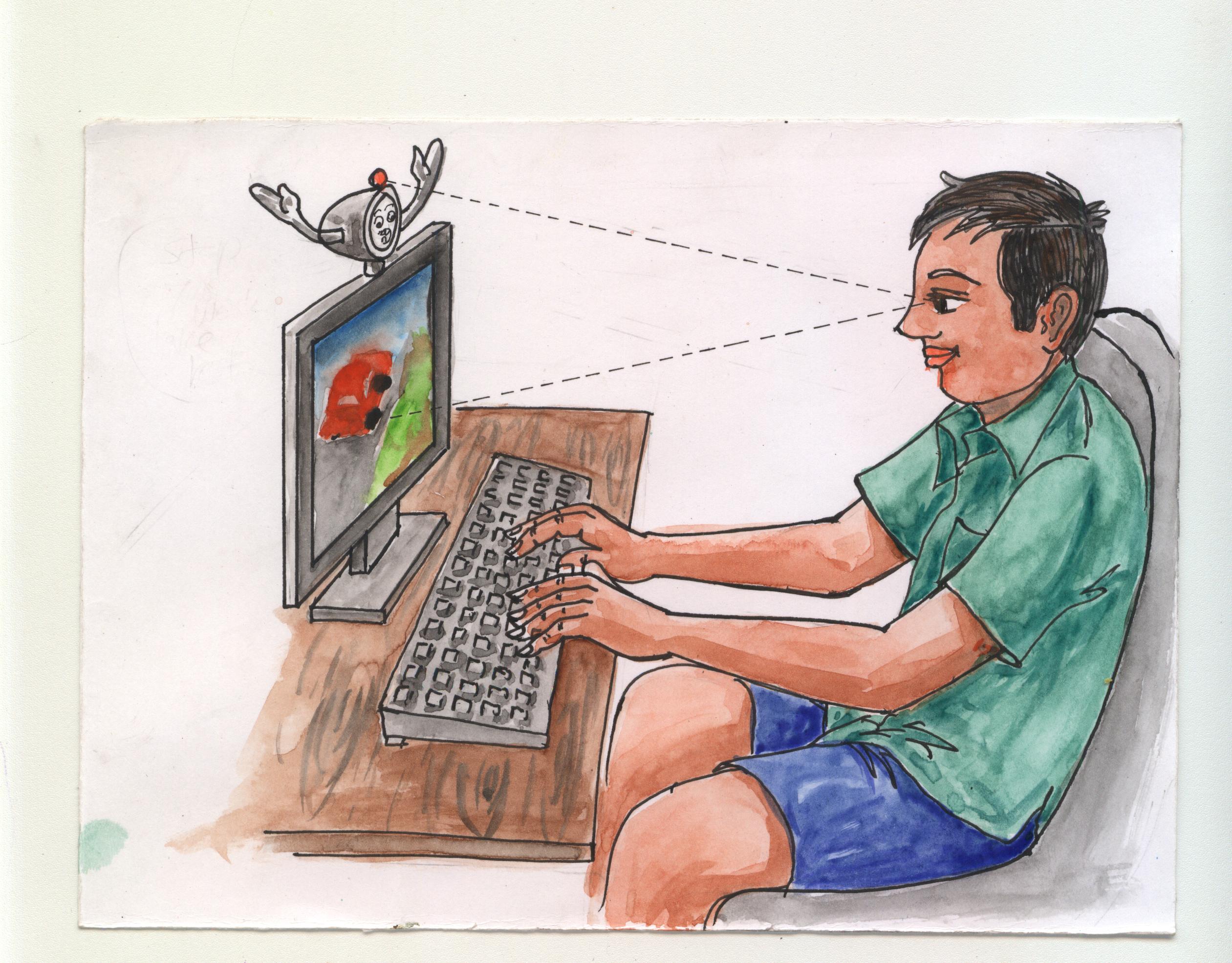 System to detect Computer Vision Syndrome, Blind navigation system with terrain mapper - Photo