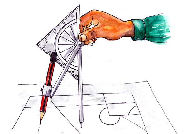 Image of Single multipurpose geometric instrument